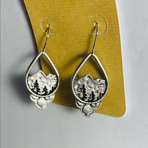 Silver dangle earrings